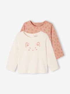 Baby-T-shirt, souspull-Set van 2 Basics babyshirts met lange mouwen