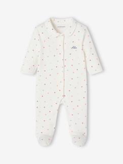 Baby-Pyjama, surpyjama-Babyset met slaappakje en 2 personaliseerbare rompertjes met hartjes