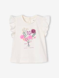 Baby-T-shirt, souspull-T-shirt met bloemen in reliëf baby