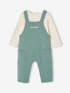 Baby-Fleece babyset met te personaliseren T-shirt en tuinbroek