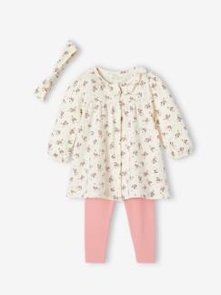 Baby-Rok, jurk-Babyset jurk + legging + haarband