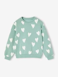 Meisje-Trui, vest, sweater-Sweater-Decoratieve meisjessweater met hartjes of stippen