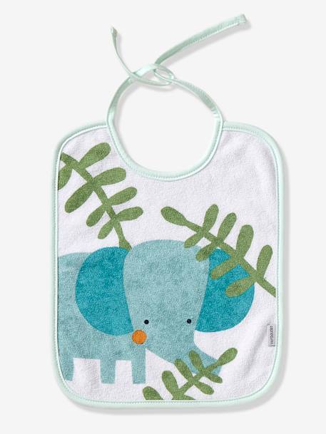 Set van 7 babyslabbetjes VERTBAUDET hemelsblauw+Jungleprint - vertbaudet enfant 