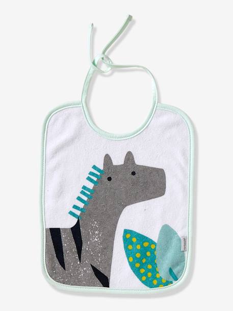 Set van 7 babyslabbetjes VERTBAUDET hemelsblauw+Jungleprint - vertbaudet enfant 