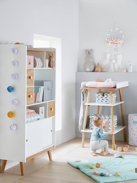 Soepel kruipdeken Funny baby Lichtgroen met print - vertbaudet enfant 