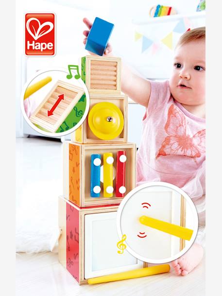 Muziekale stapeldozen HAPE ROOD - vertbaudet enfant 