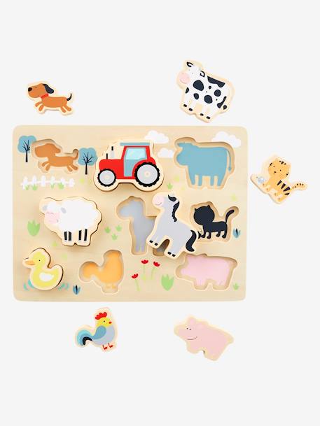 Chunky boerderijpuzzel meerkleurig - vertbaudet enfant 