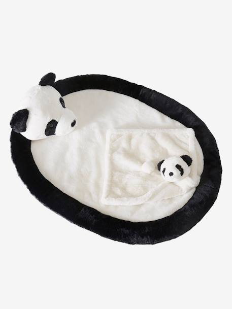 Koffer speeltapijt + knuffel Panda. ZWART - vertbaudet enfant 