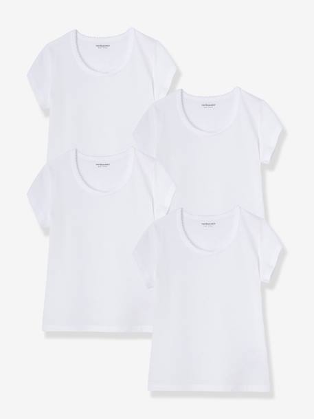 Set van 4 T-shirts WIT - vertbaudet enfant 