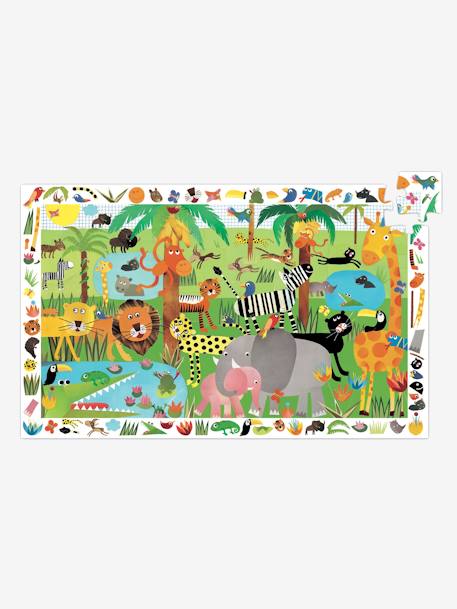 Observatiepuzzel De jungle 35 stuks DJECO MULTI-GEKLEURD - vertbaudet enfant 