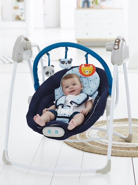 Schommelstoel met speeltjesboog Babyswing van VERTBAUDET Bedrukt grijs - vertbaudet enfant 