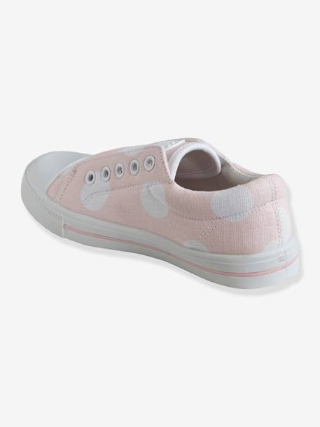 Stoffen elastische tennisschoenen voor meisjes ROZE - vertbaudet enfant 