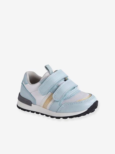 Sneakers met klittenband in running stijl babymeisje LICHTBLAUW - vertbaudet enfant 