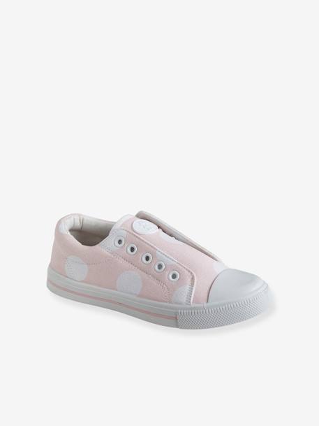 Stoffen elastische tennisschoenen voor meisjes ROZE - vertbaudet enfant 