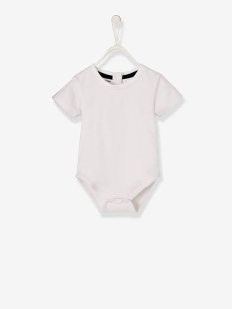 Set baby hoedje, romper en salopette Wit/blauw - vertbaudet enfant 