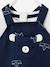 Set baby hoedje, romper en salopette Wit/blauw - vertbaudet enfant 