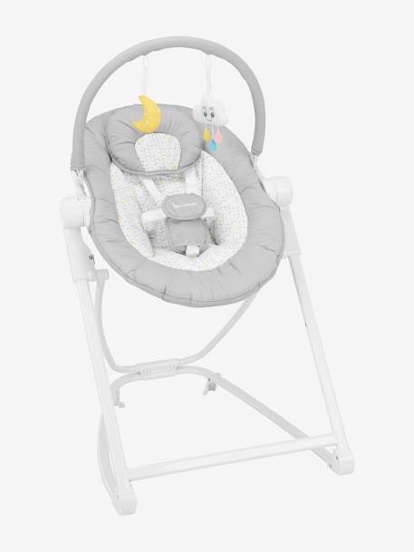 Hoge ligstoel BADABULLE Compact'Up Donkergrijs (Moonlight)+Lichtgrijs (Candy) - vertbaudet enfant 