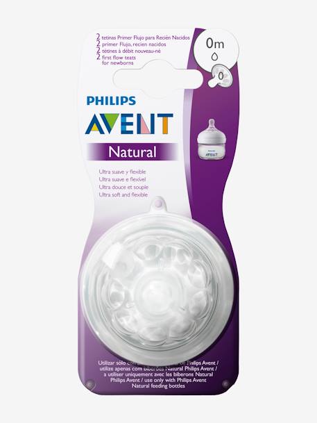 Set van 2 Philips AVENT Natural spenen, 5 stromingen TRANSPARANT - vertbaudet enfant 