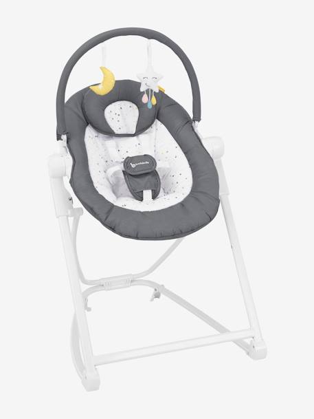 Hoge ligstoel BADABULLE Compact'Up Donkergrijs (Moonlight)+Lichtgrijs (Candy) - vertbaudet enfant 