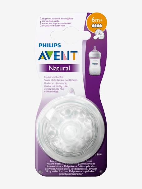 Set van 2 Philips AVENT Natural spenen, 5 stromingen TRANSPARANT - vertbaudet enfant 