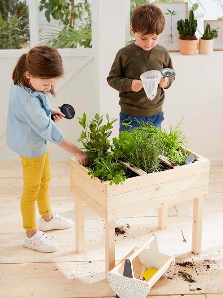 Vierkante houten moestuin BEIGE - vertbaudet enfant 