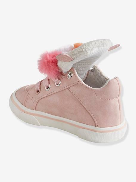 Halfhoge sneakers meisjesbaby 3 kwastjes Lichtroze - vertbaudet enfant 