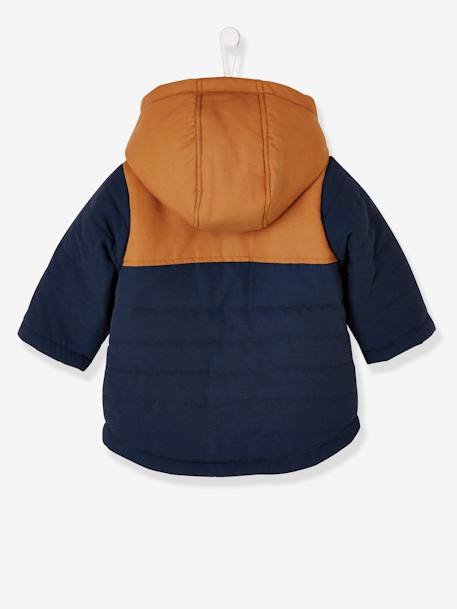 3-in-1-parka voor jongensbaby met afneembaar vest dennen+Inkt - vertbaudet enfant 