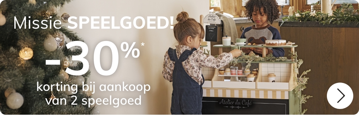 Missie SPEELGOED 30% korting bij aankoop van 2 speelgoed*