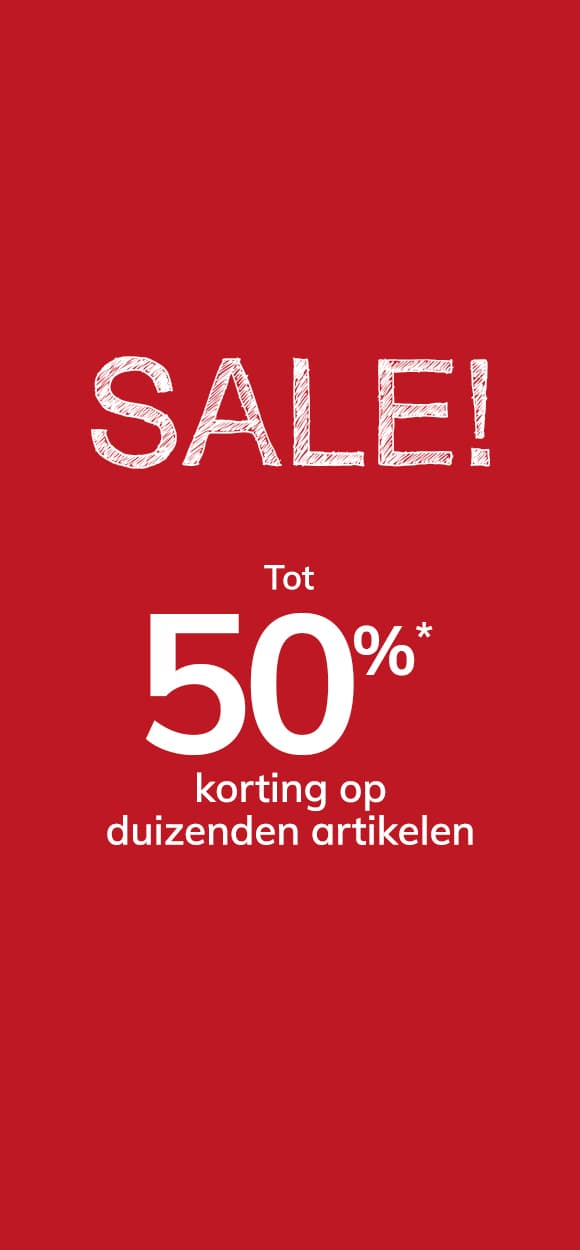 Sale! Tot 50% korting* op de selectie